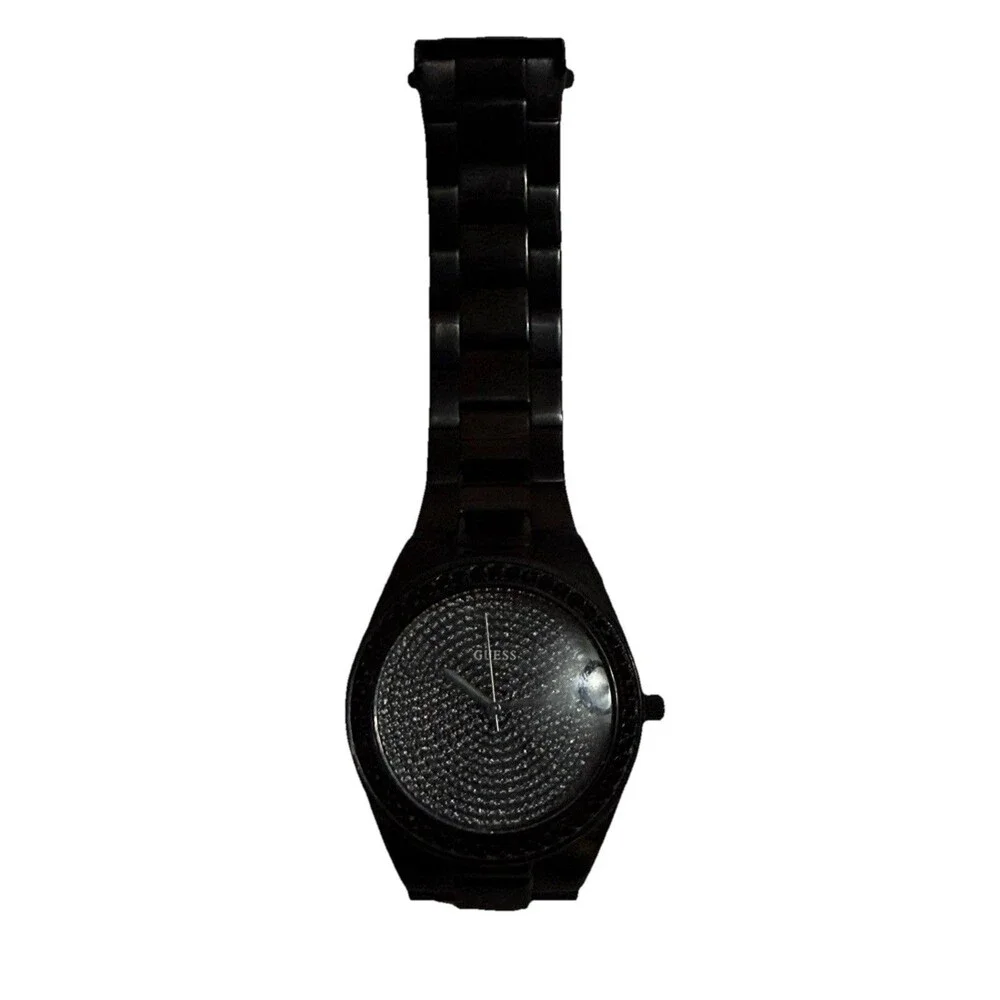 Guess Watch Womens Crystal Accents Stainless‎ Steel Black